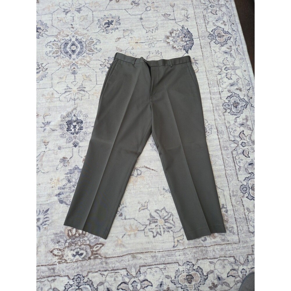 #496 Dockers premium green 38x29 flat front relaxed fit men's pants 100% Cotton